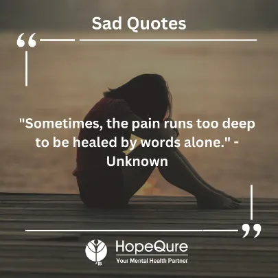 Sad Quotes | HopeQure