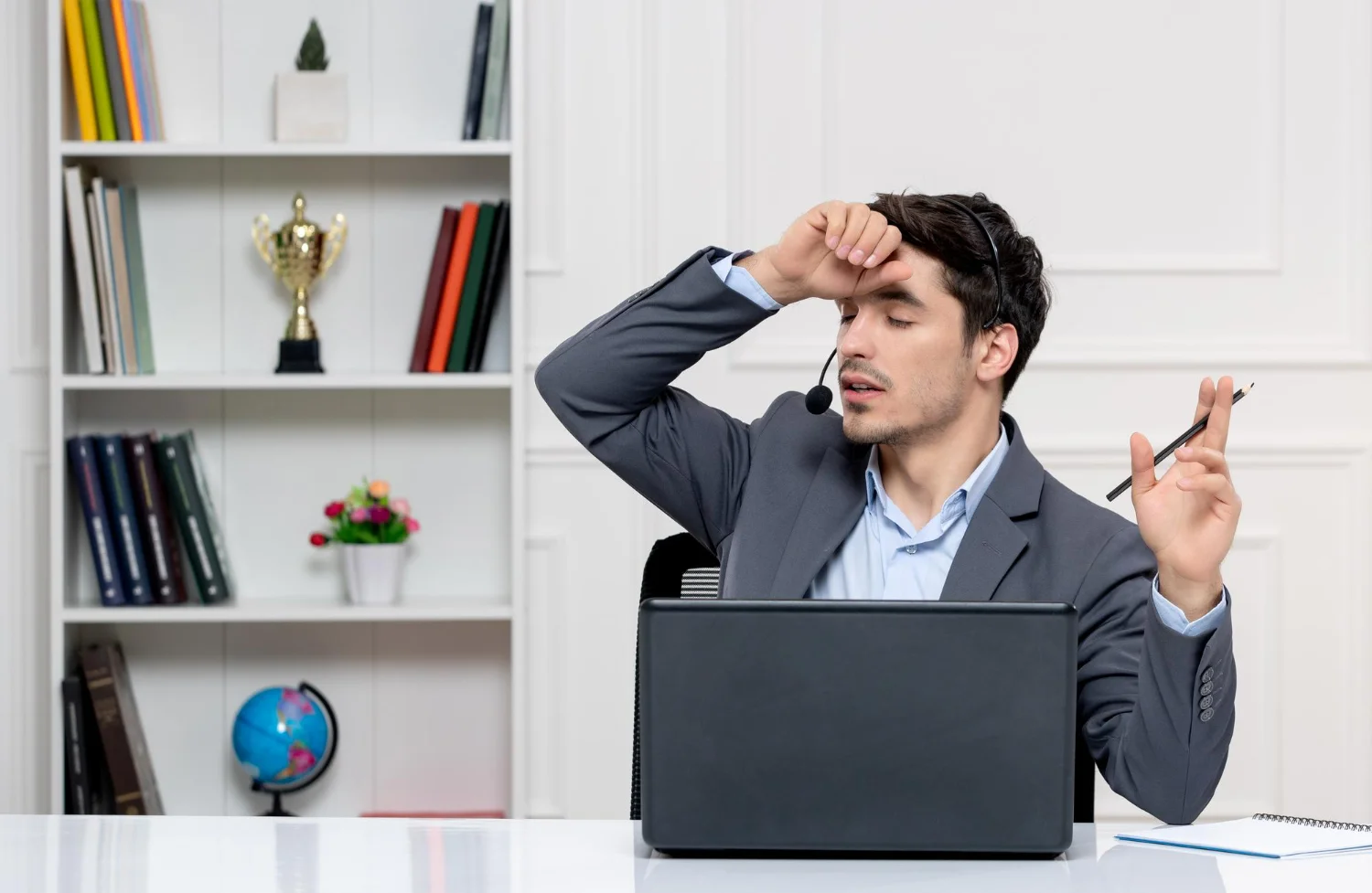 Person showing signs of chronic fatigue and exhaustion, representing persistent tiredness symptoms
