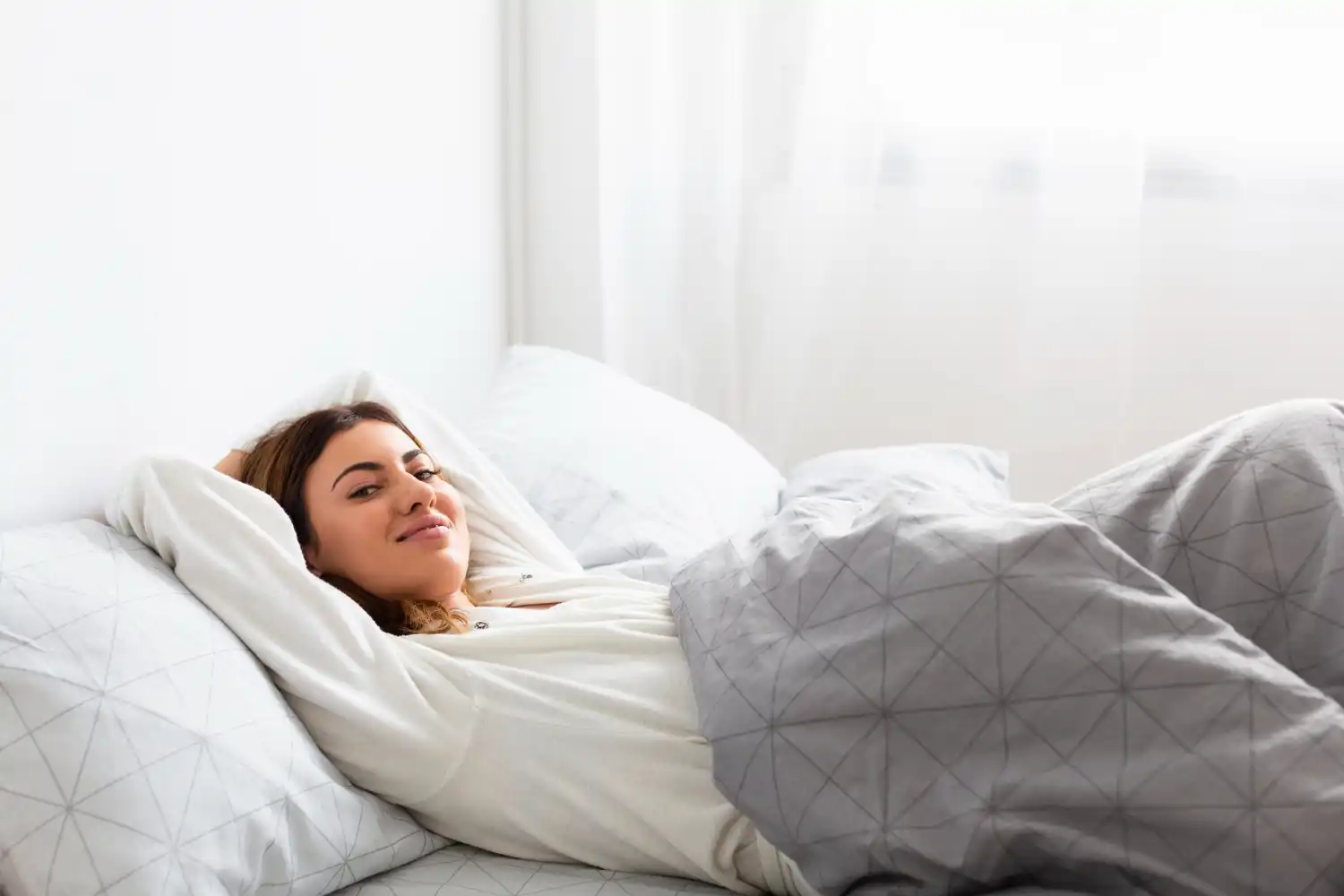 Sleep support illustration - guidance to overcome stress-related sleep issues
